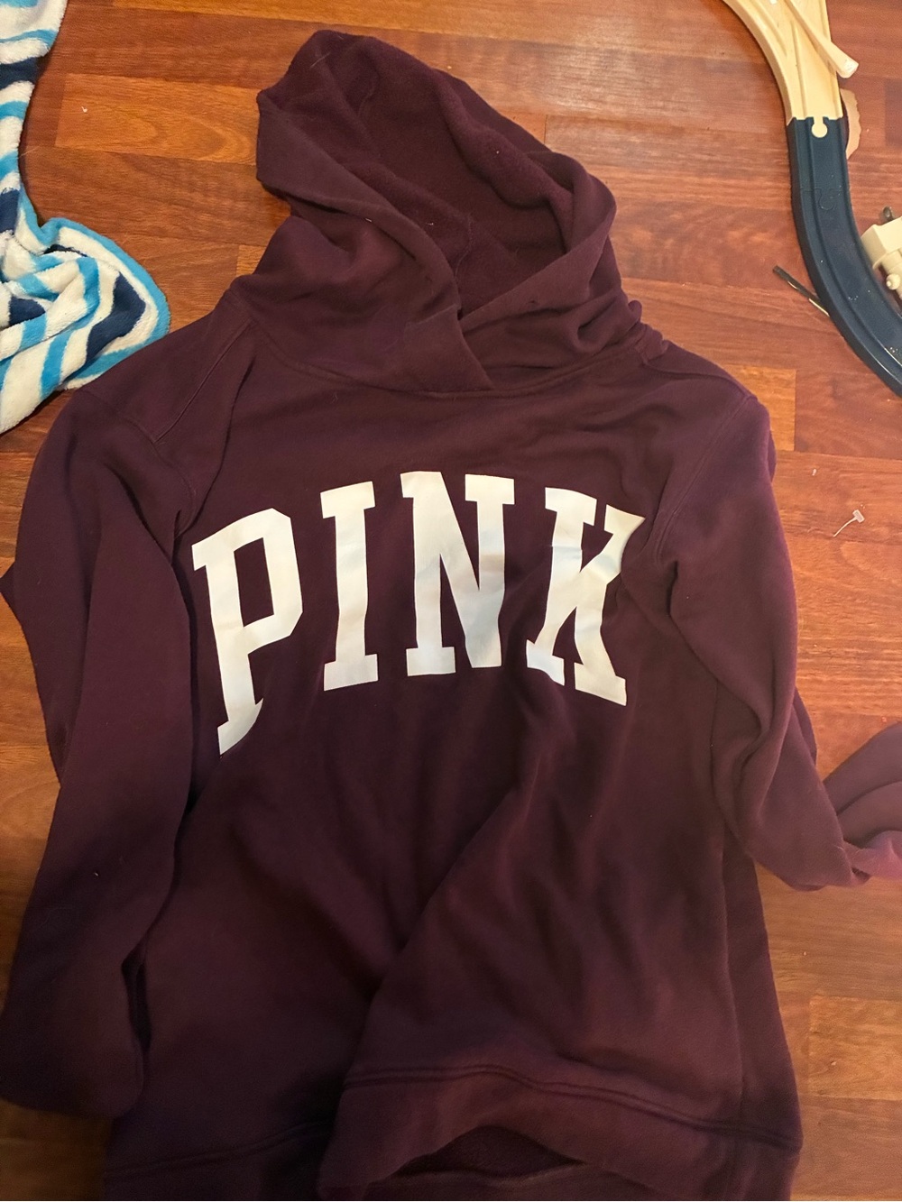PINK Victoria's Secret Burgundy Cowl-Neck Pullover